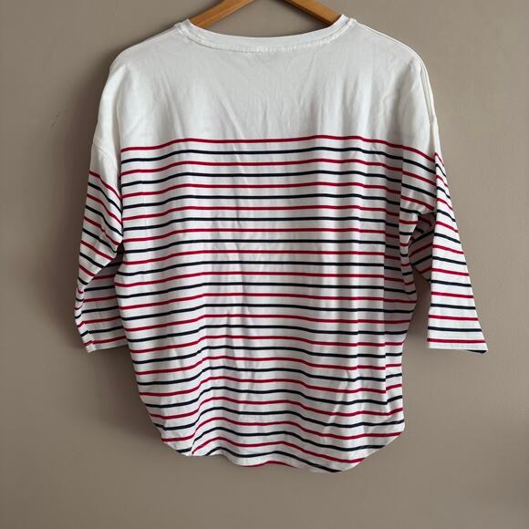 Vineyard Vines Women's Striped Deluxe T-Shirt Red White and Blue Top Size Small - Picture 5 of 5
